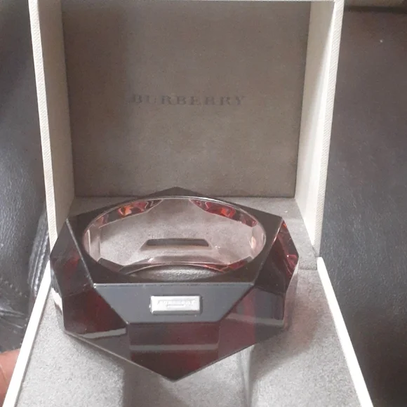 BURBERRY ACRYLIC CUFF BANGLE BRACELET AUTHENTIC
